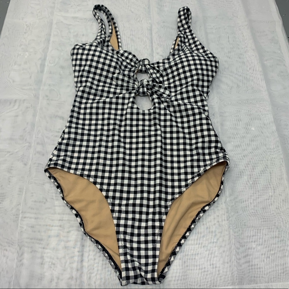 Black and white plaid one piece old navy swimsuit